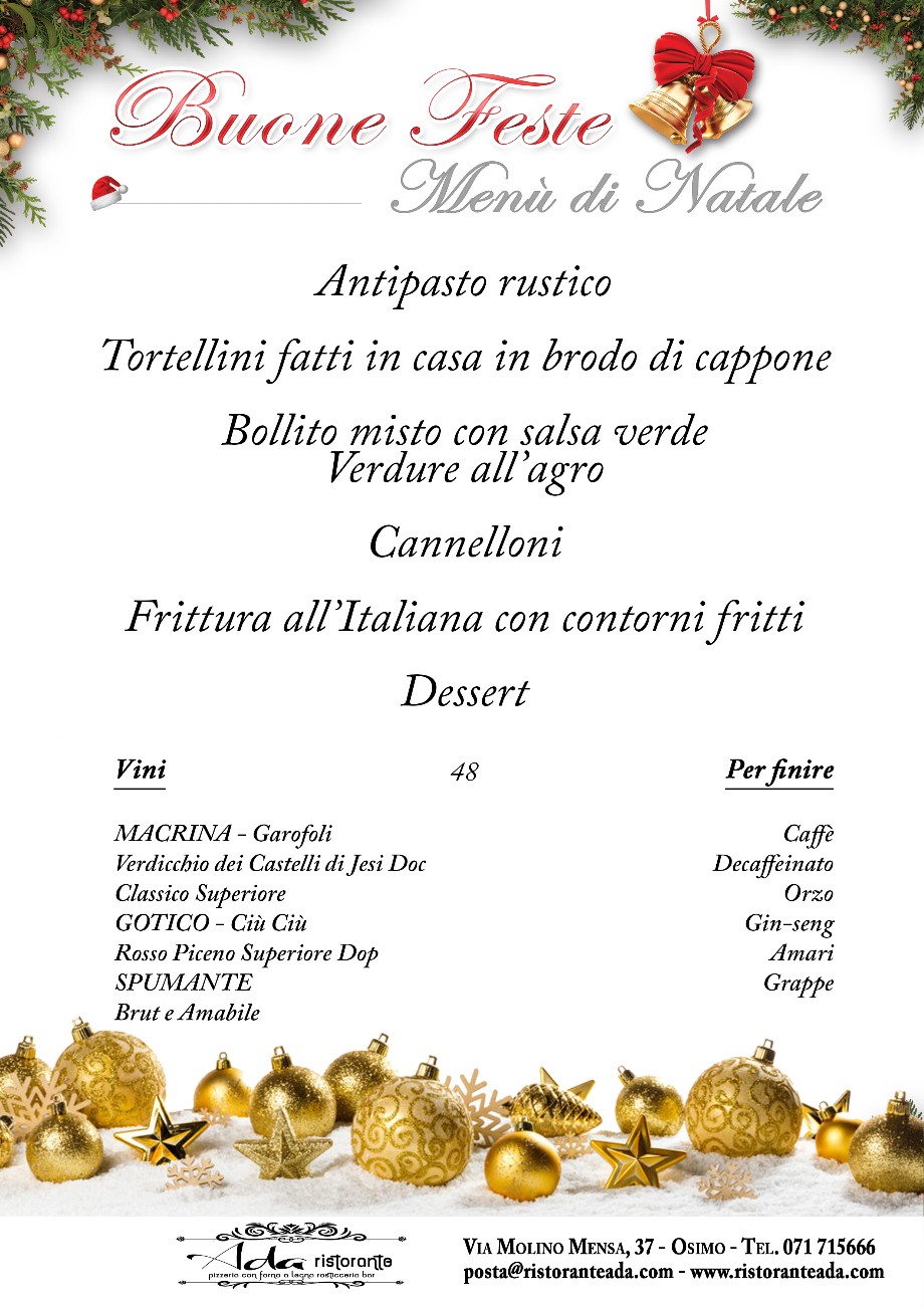 Menu Natale 2021